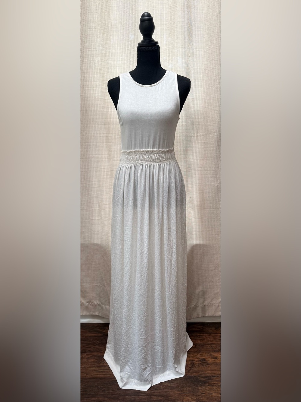 Nightcap Egyptian Goddess White Maxi Dress NWT Size 3 Smocked Boho USA